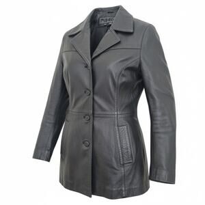 Vintage Leather Jacket Womens Small JCL 90's Black Luxury Spring Closet Staple